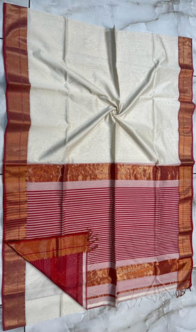 Stripe pallu maheshwari