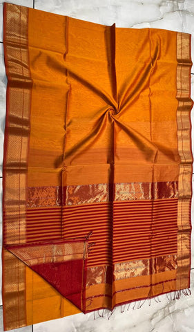 Stripe pallu maheshwari