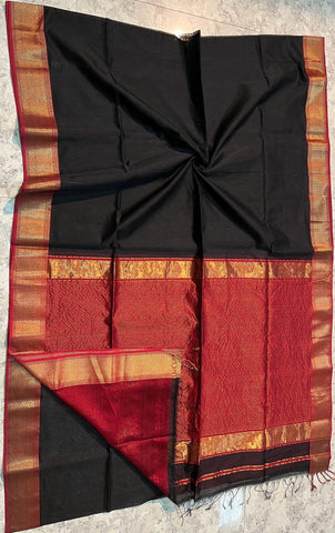 Stripe pallu maheshwari