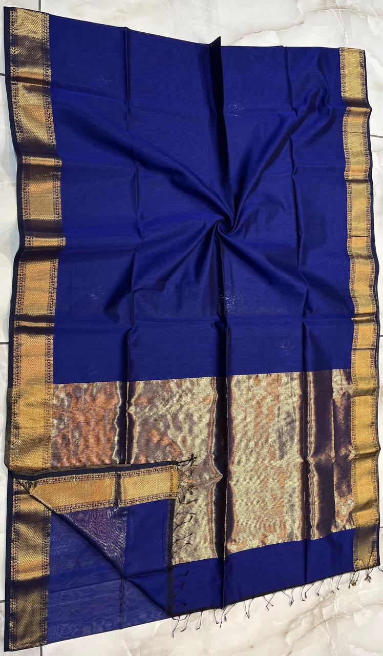 Stripe pallu maheshwari