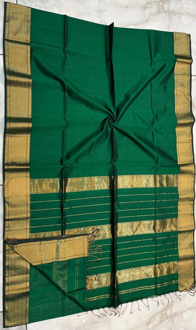 Stripe pallu maheshwari