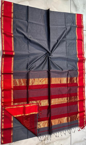 Stripe pallu maheshwari