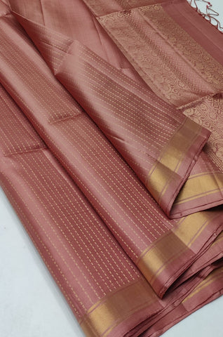 Striped body with small border kanjivaram