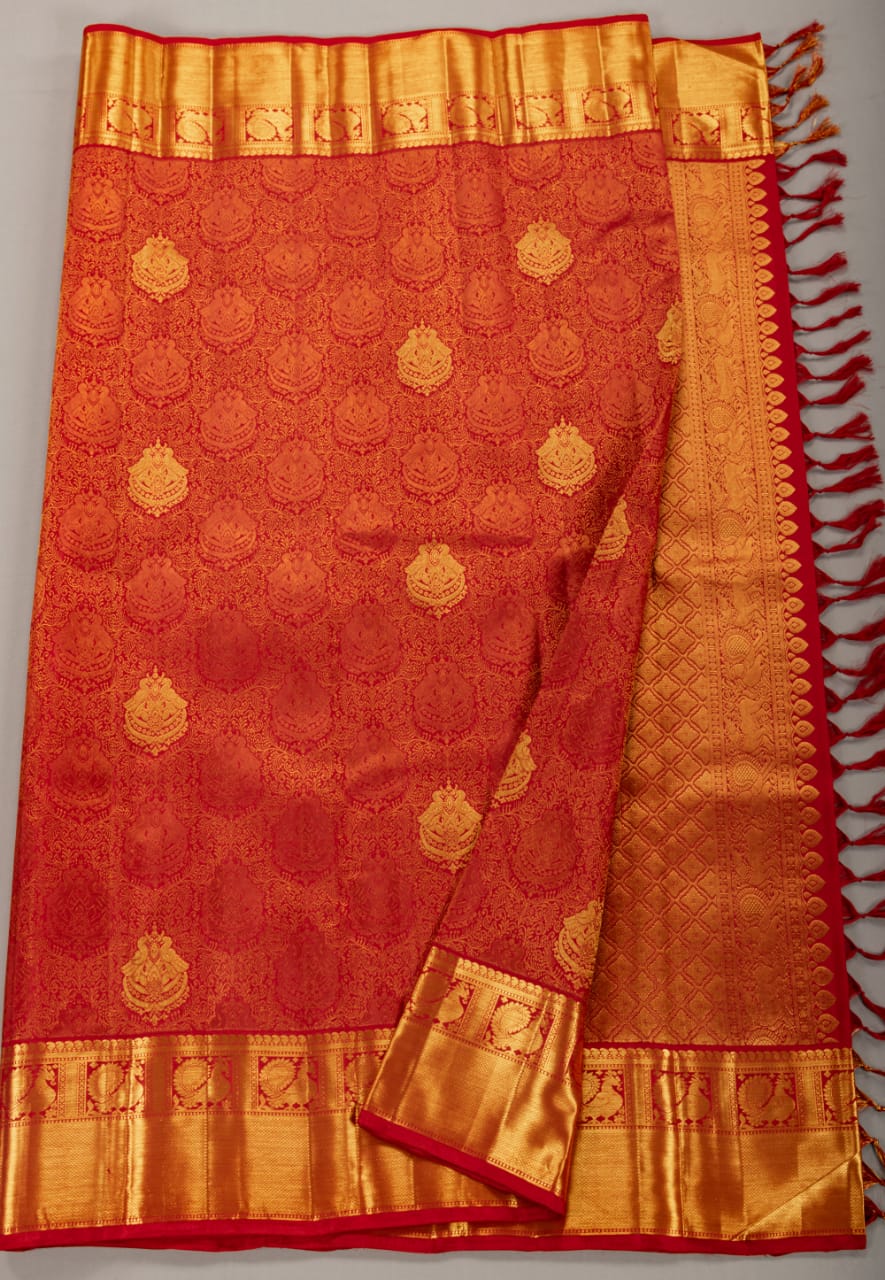 Peacock & Floral Motifs kanjivaram