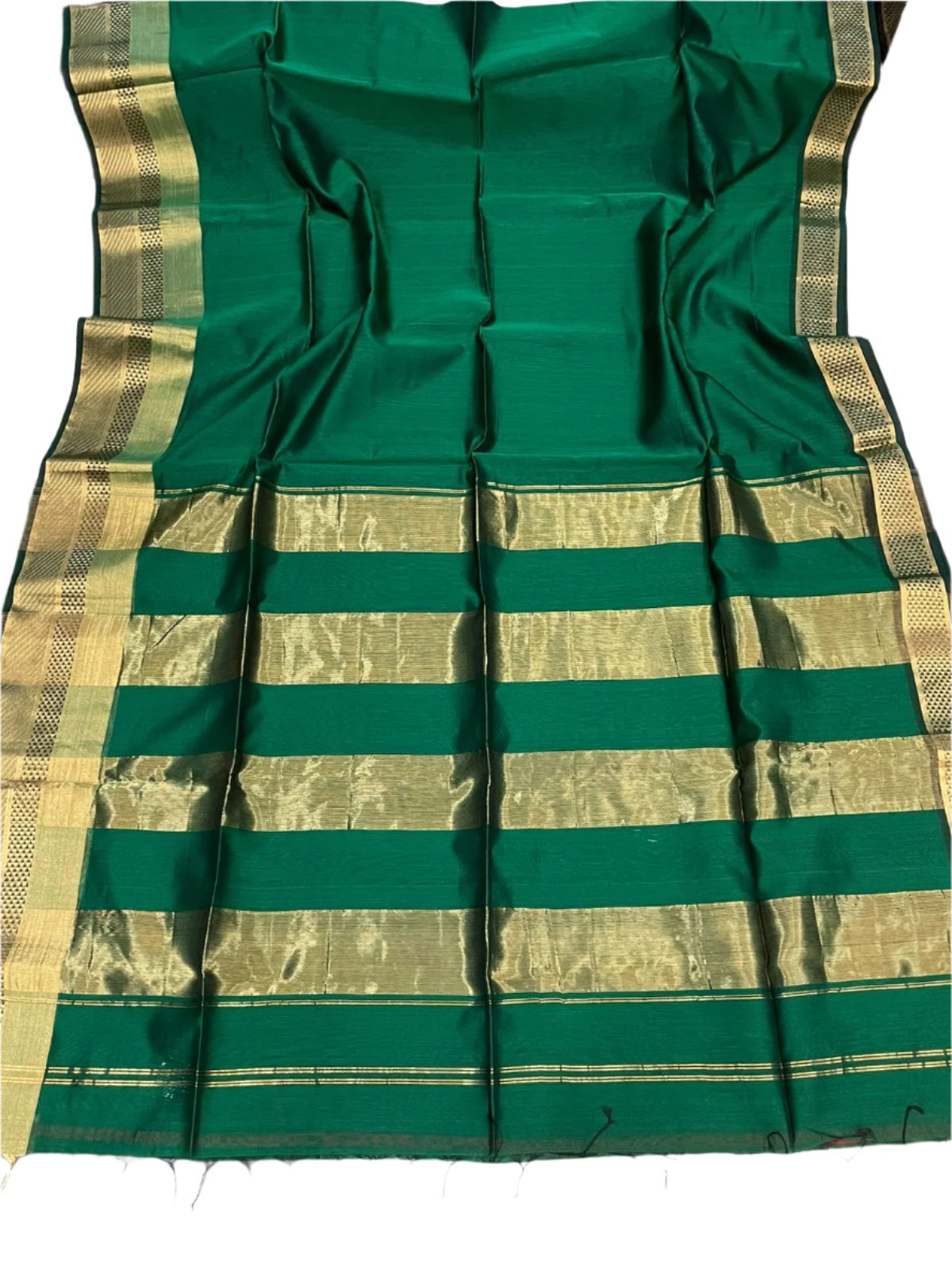 Golden stripe pallu maheshwari