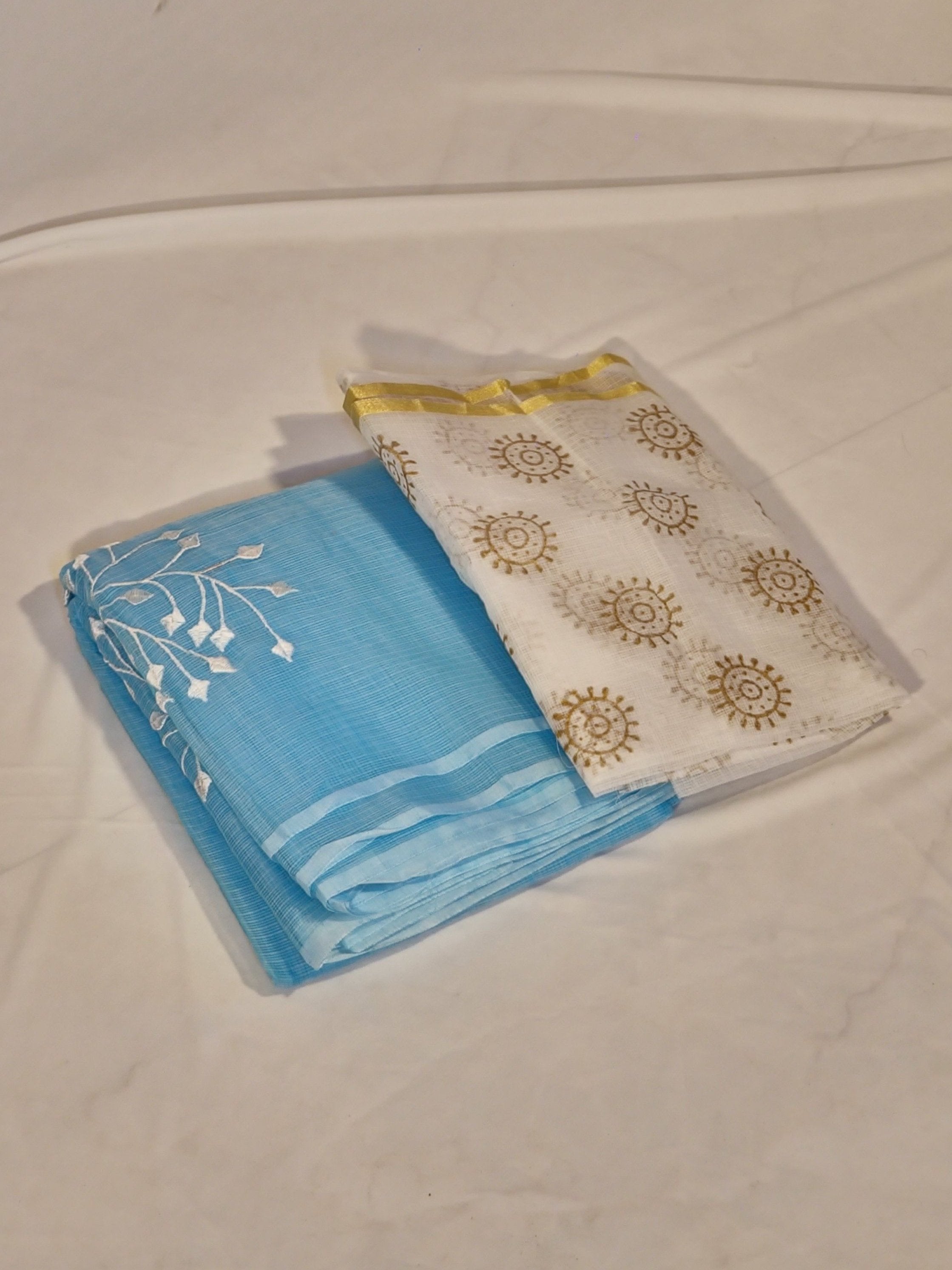 Embroidered Kota Doria saree