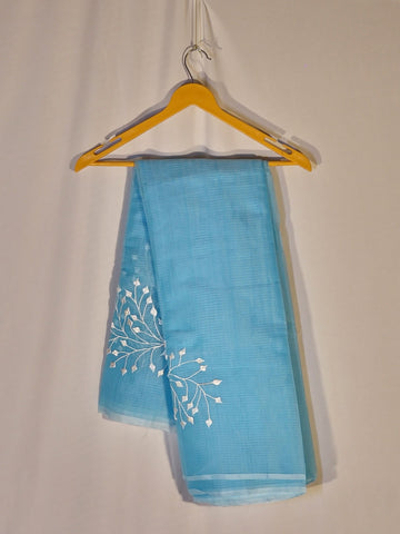 Embroidered Kota Doria saree